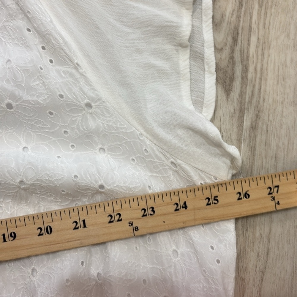 Sonoma White tiered Maxi dress  with Eyelet Details size 3X summer dress - Picture 5 of 8
